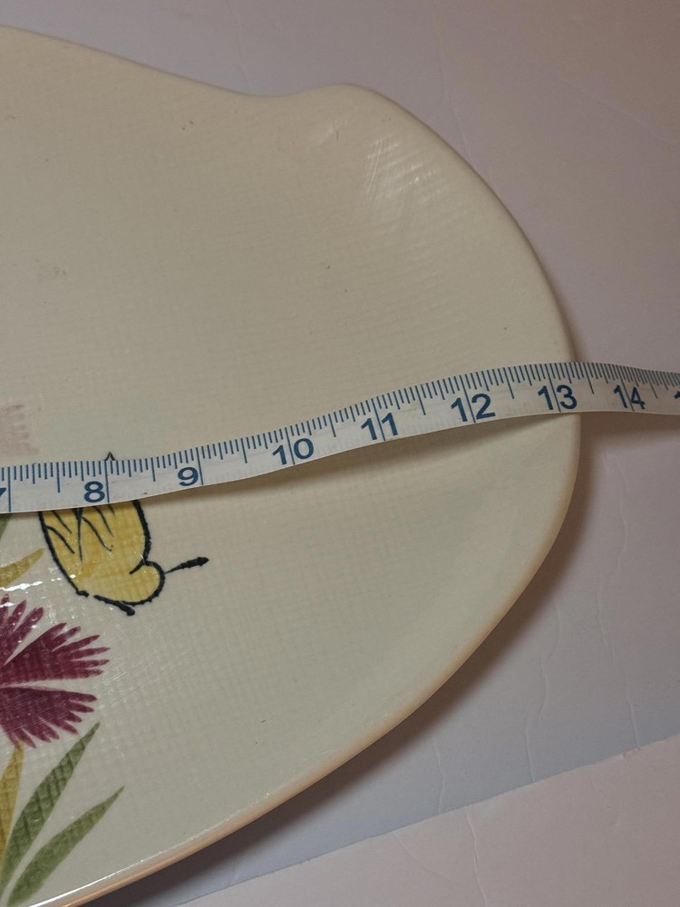 VINTAGE Mid Century RED WING Pottery PINK SPICE Pattern Serving Platter