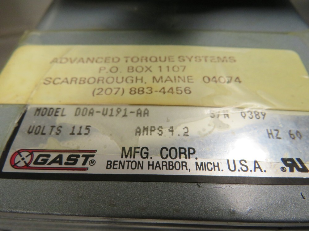 Gast D0A-V191-AA Pump 115V