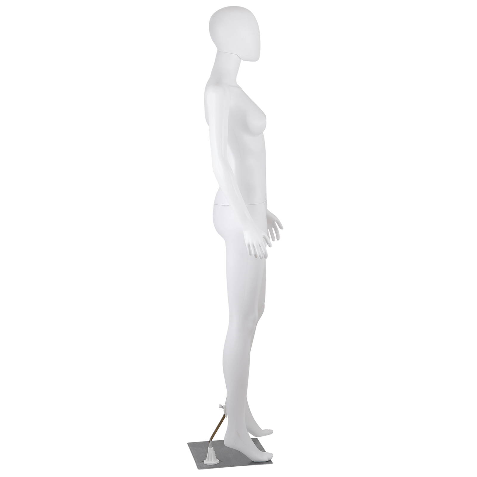 Female Mannequin Full Body Dress Form Adjustable 70" Realistic Detachable White