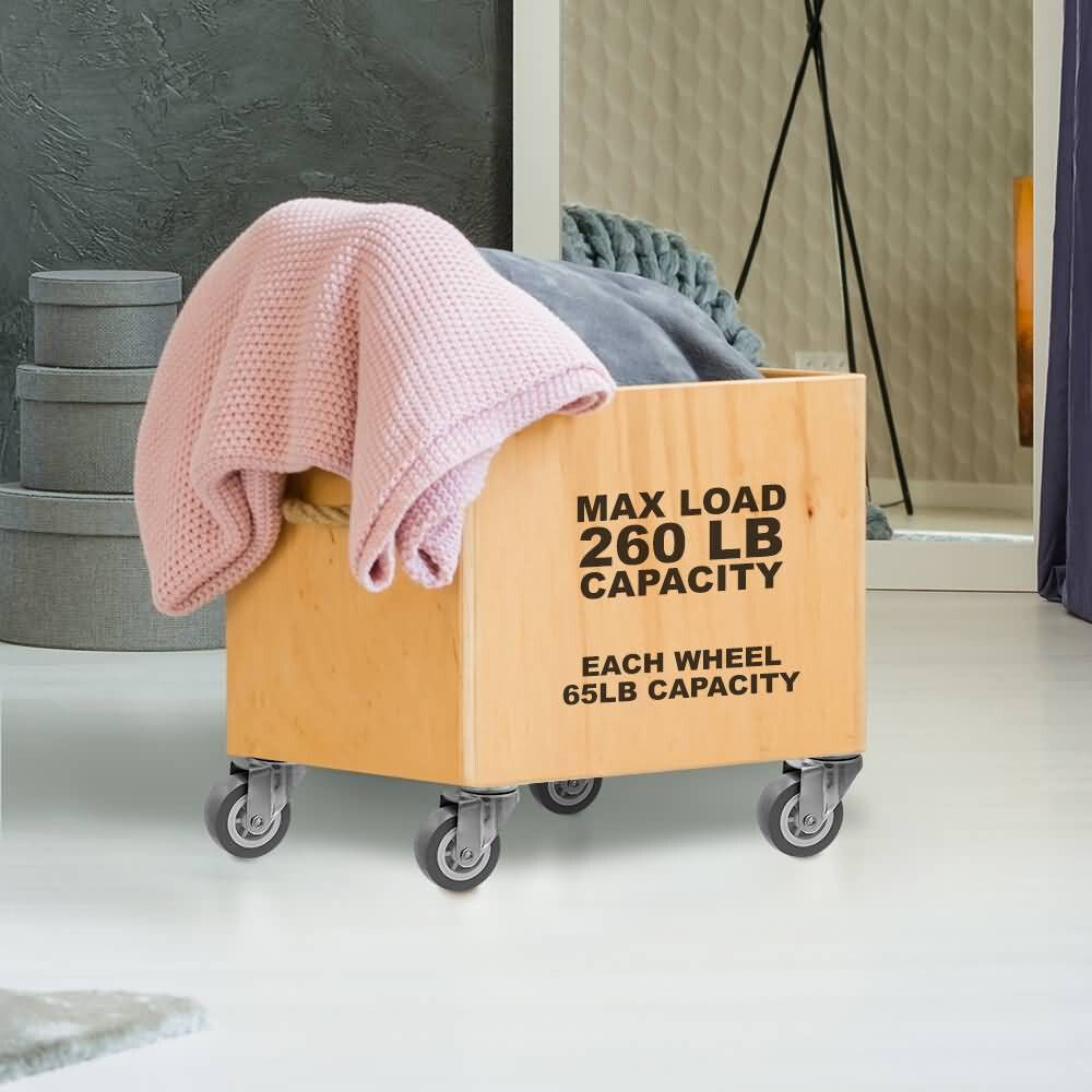 8 Pack 2 Inch Grey PU Stem Caster Swivel Polyurethane Caster Wheels