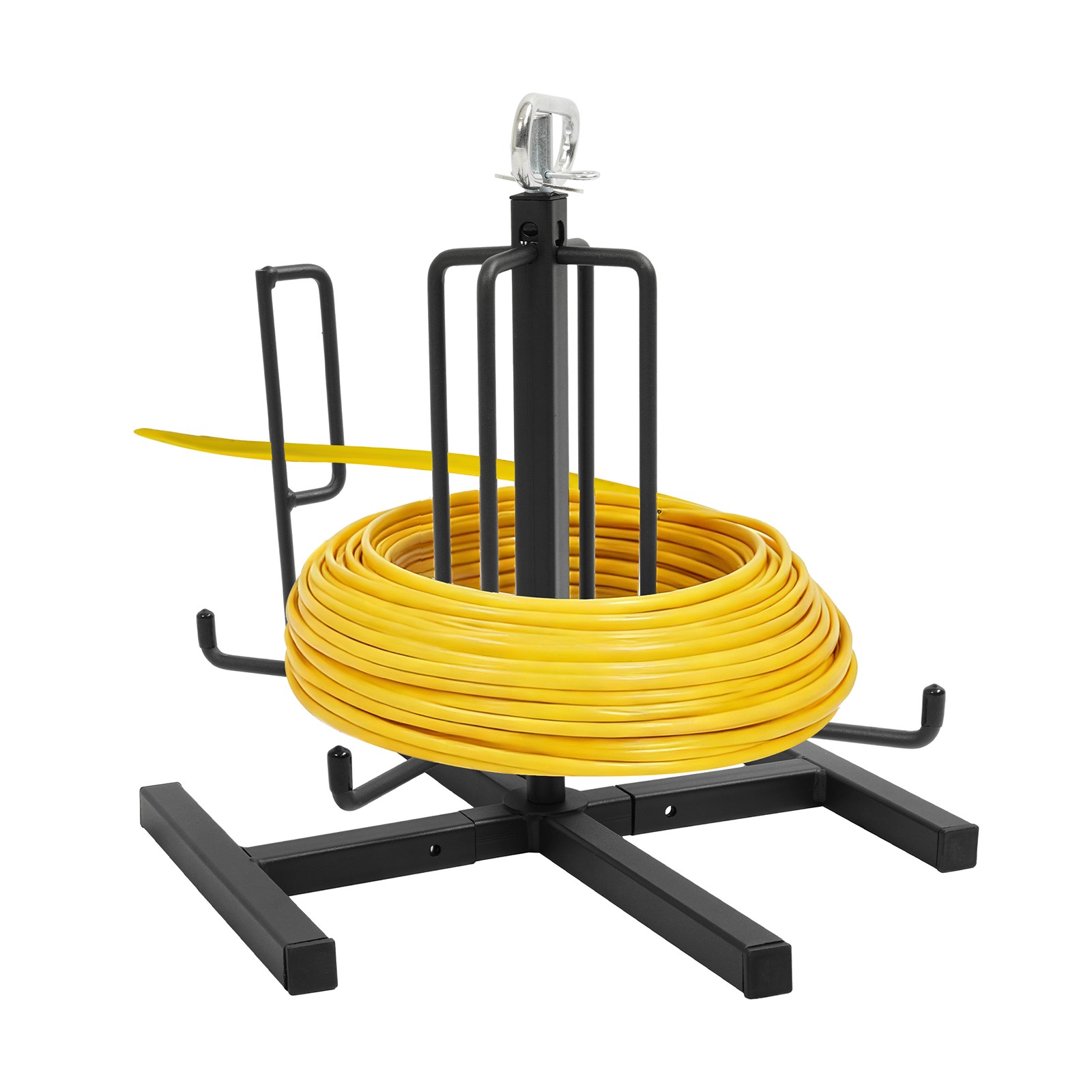 100LBS Cable Dispenser Floor Stud Mount Wire De-Reeler For Electrical Industrial