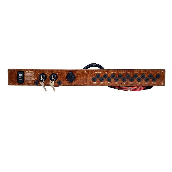 Rinker Boat Dual Ignition Breaker Panel | Woodgrain 4-Position