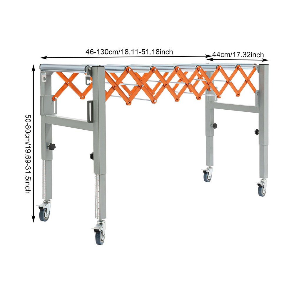 Adjustable Conveyor Table Flexible & Extendable Conveyor Roller Table 50kg max.