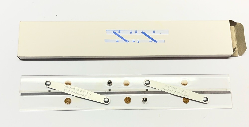 Vintage The C-Thru Ruler Co. Hinged Parallel Drafting Ruler