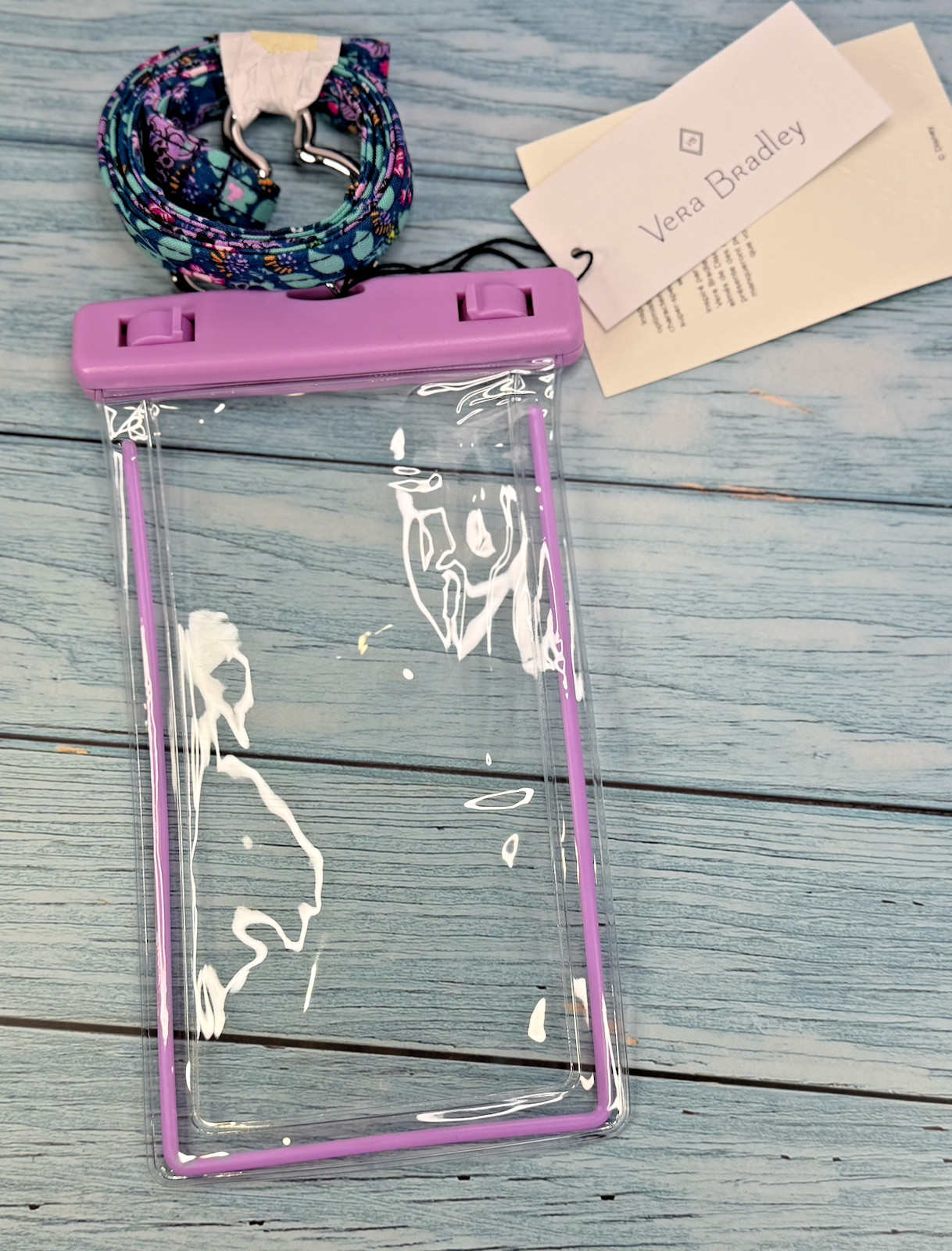 Vera Bradley Disney Mickey Minnie's Vine Floral WATERPROOF PHONE POUCH & LANYARD