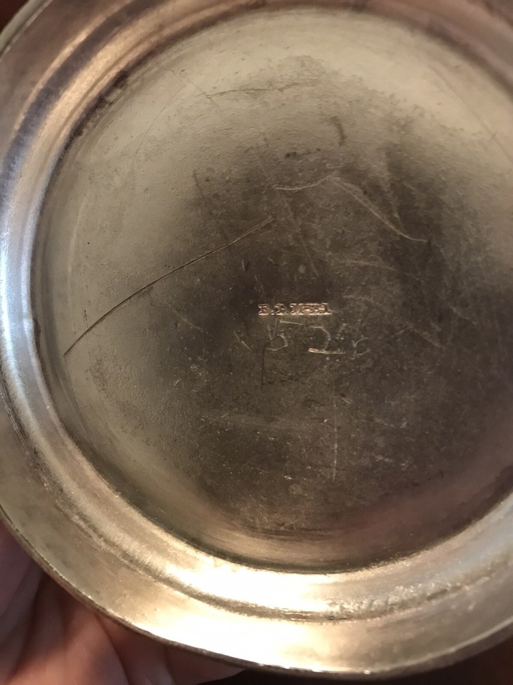 Antique Victorian Silver Plate Syrup Pitcher Engraved