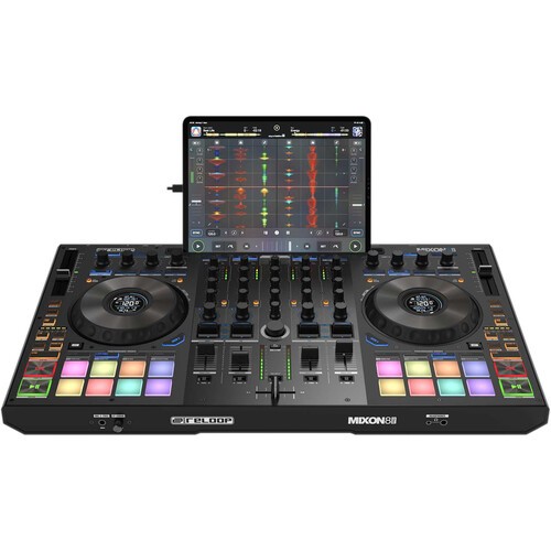 Reloop Mixon 8 Pro 4-Channel Professional Hybrid DJ Controller, Black