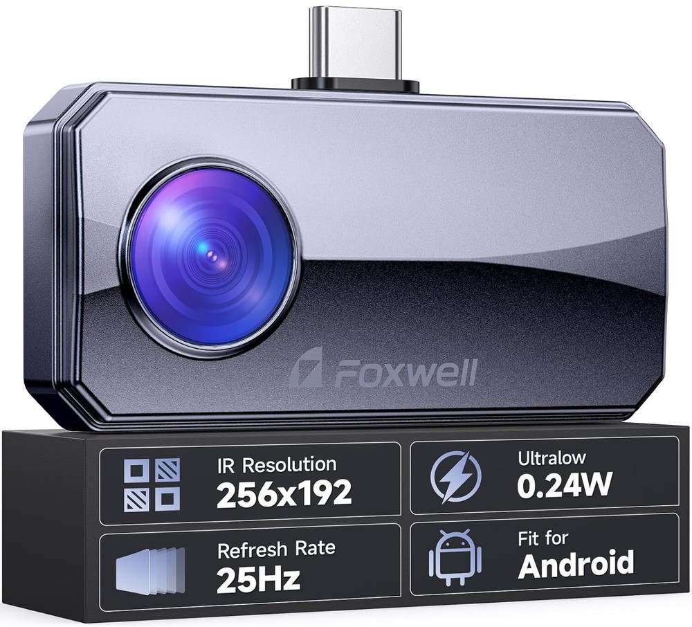 FOXWELL RT100 Thermal Camera for Android USB Type C 256x192 IR High Resolution