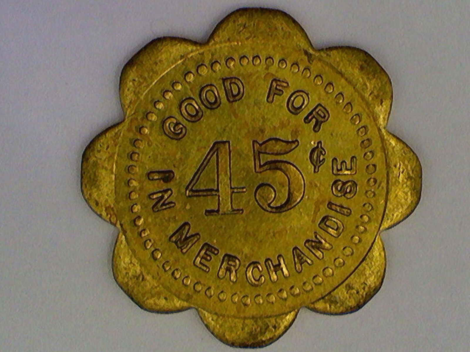 Park Ave. Coin Shop. Forty-five Cent Token. Mansfield, OH. #2. COMBINED SHIPPING