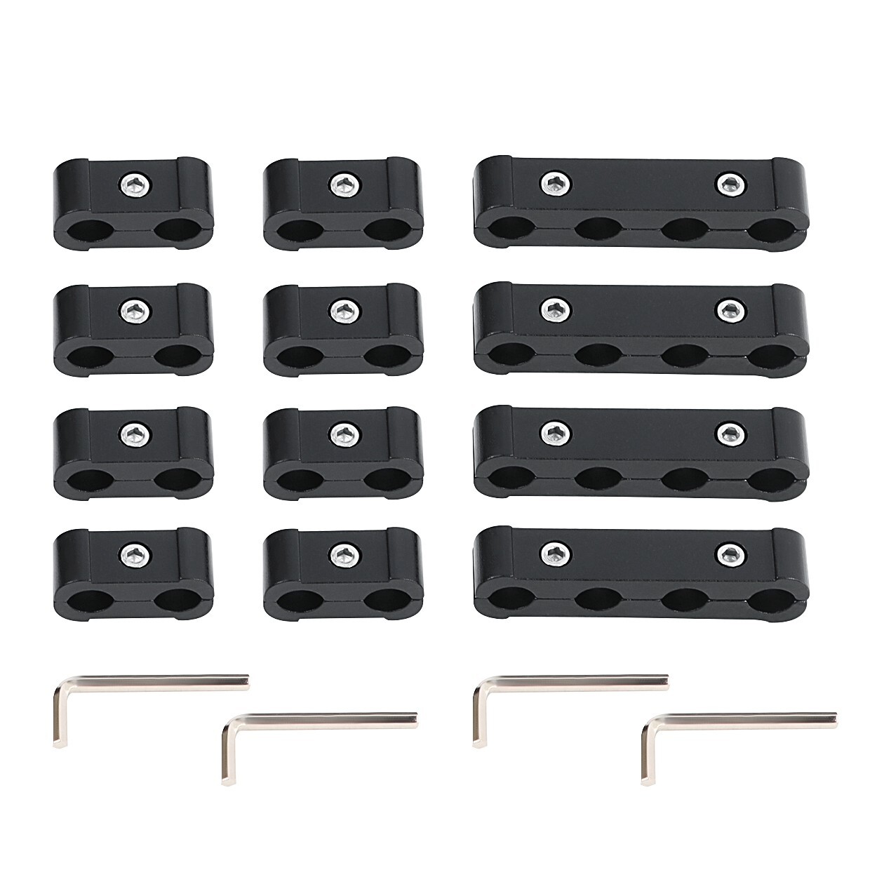 12Pcs Engine Spark Plug Wire Separator Divider Suit Fits For 8mm 9mm 10mm Black