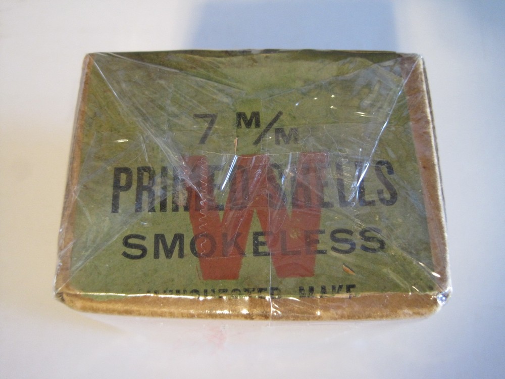 Vintage Winchester 7 m/m Unprimed Shells - Box Is Empty