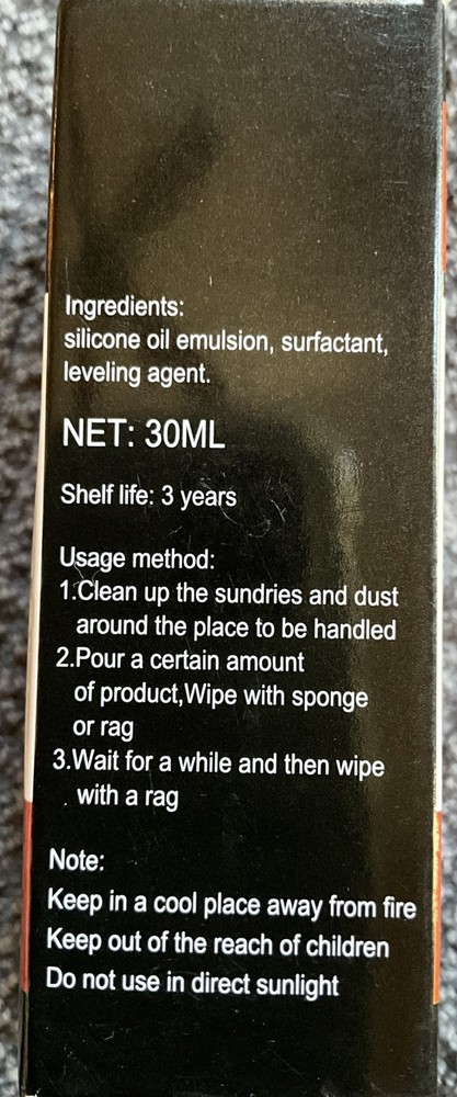 Eelhoe Automotive plastic plating solution maintenance agent Large 30ML Bottle