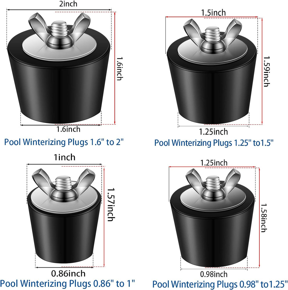 4 Size Pool Plug for Inground Pool Rubber Pool Plugs Pool Return Line Plug for A