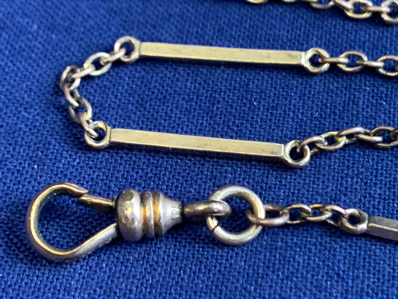 Antique 1/20 12K Gold Filled Pocket Watch Fob Vest Chain 15.5" Long Link Jewelry