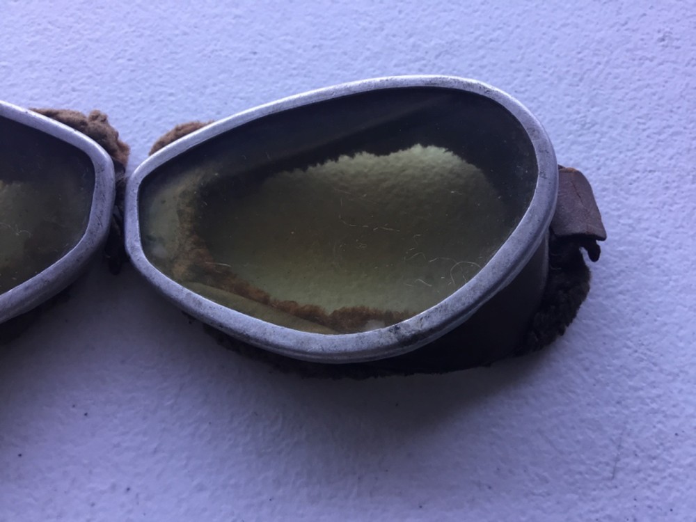 WWII Fur Lined Pilot Aviator Goggles
