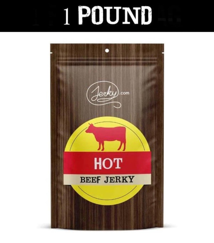 All-Natural Beef Jerky - Hot - 1 Pound Bag