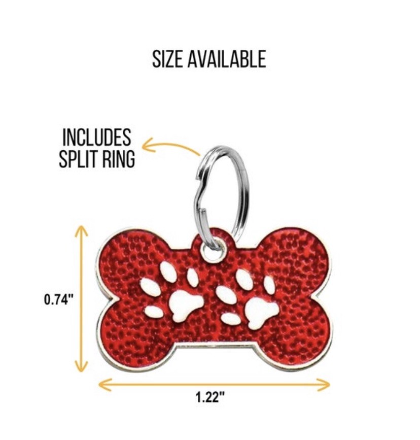 Custom Bone Pet ID Name Tag for Dog Collars Personalized Engraved Tags shape