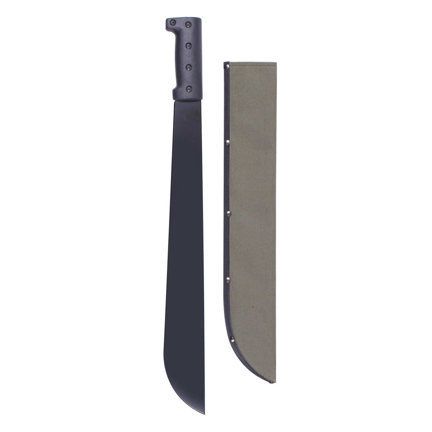 Rothco Bush Pro Steel Machete with Sheath - 18 Inch S45C Carbon Steel Blade