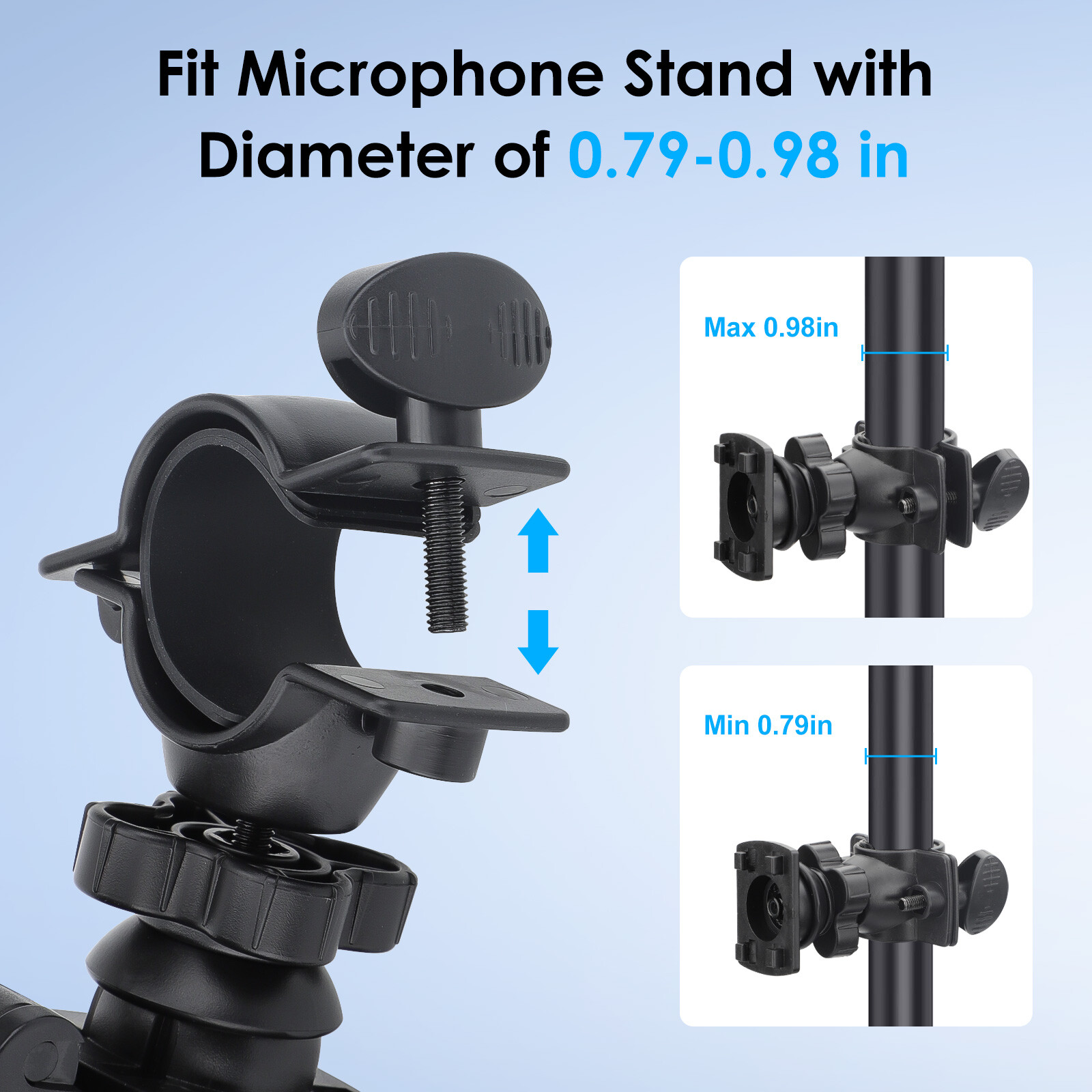Music Microphone Stand Holder Mount For 7-11" Tablet iPad Air Phone Samsung Tab