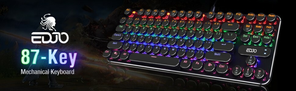 Edjo Rainbow Light Mechanical Keyboard- Gaming Keyboard