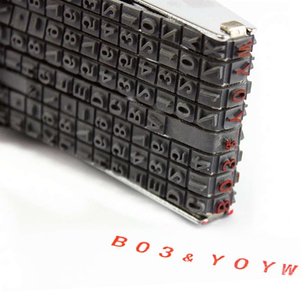 8 Digits Multi-Function Changeable Rubber StampIncluding Letter A-Z Numbers 0...