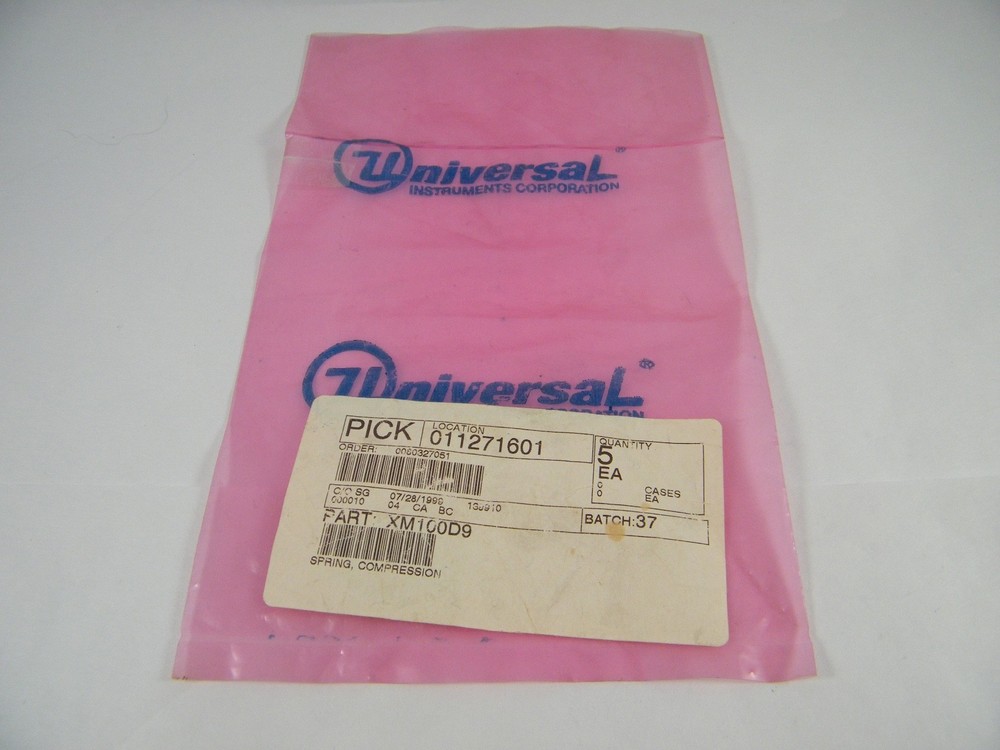 (5) NEW ~ UNIVERSAL INSTRUMENTS ~  COMPRESSION SPRING ~ PART NUMBER ~ XM100D9