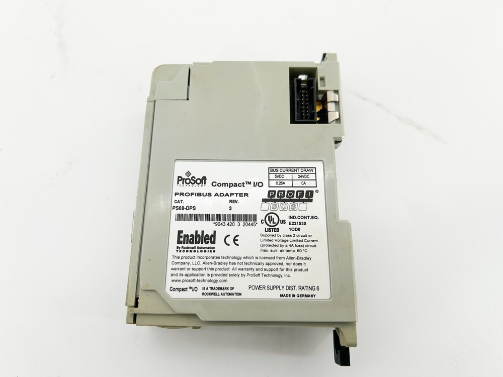 ProSoft PS69-DPS Profibus Adapter 5VDC 24VDC 0.26A