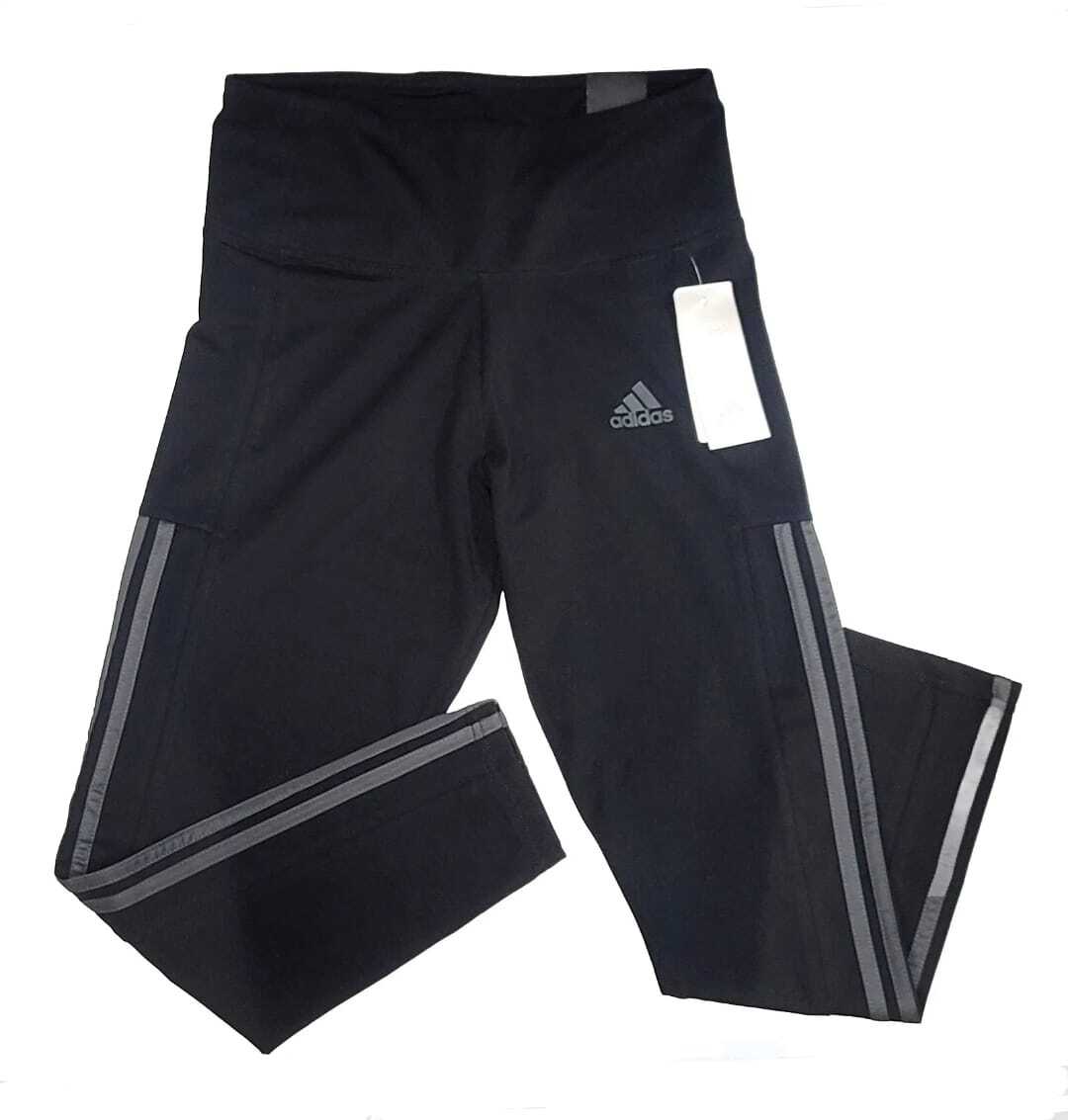 adidas Women's High Rise 3-stripe 7/8 Cotton Tights HM2603 Black Gray Variety