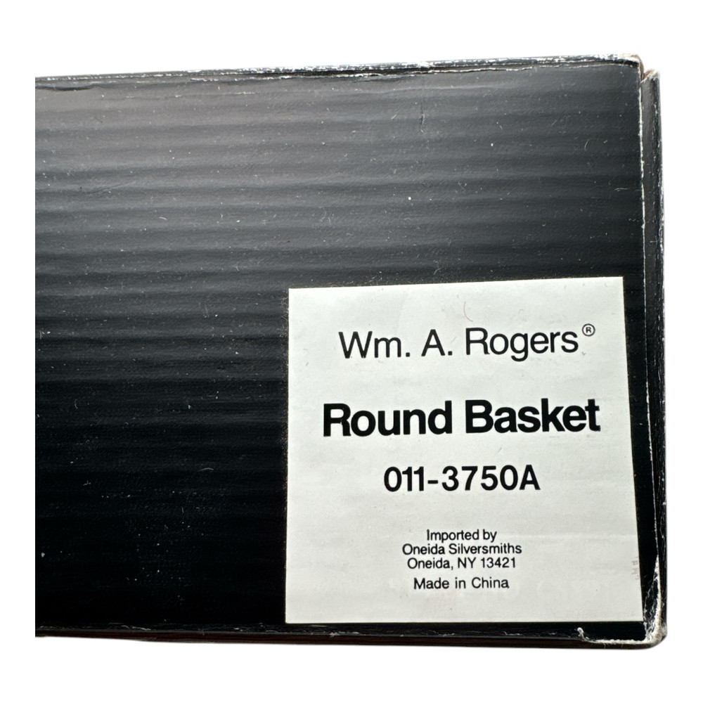 Wm A Rogers Oneida 011-3750A Silver Plated Round Basket New in Box