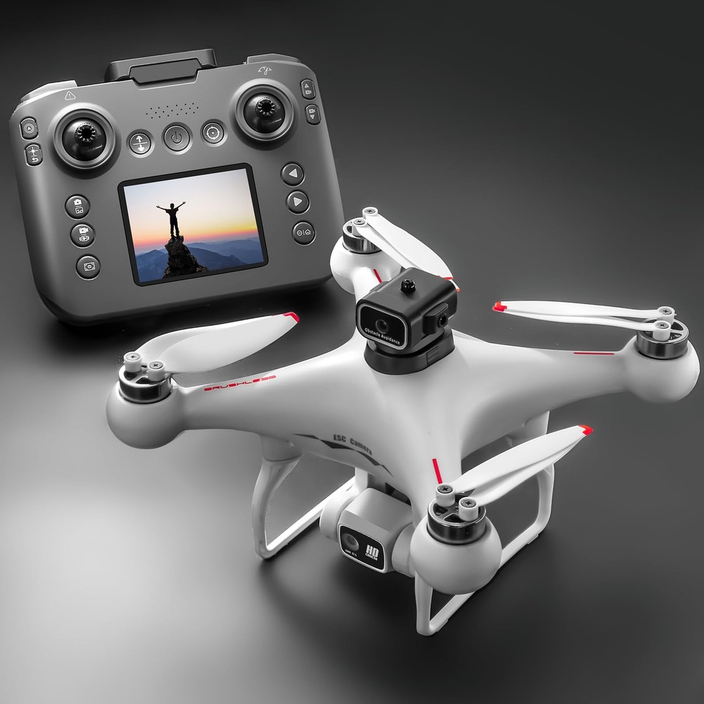 S116 GPS Drone with Screen Controller, Two-batteries, White - 2 batteries
