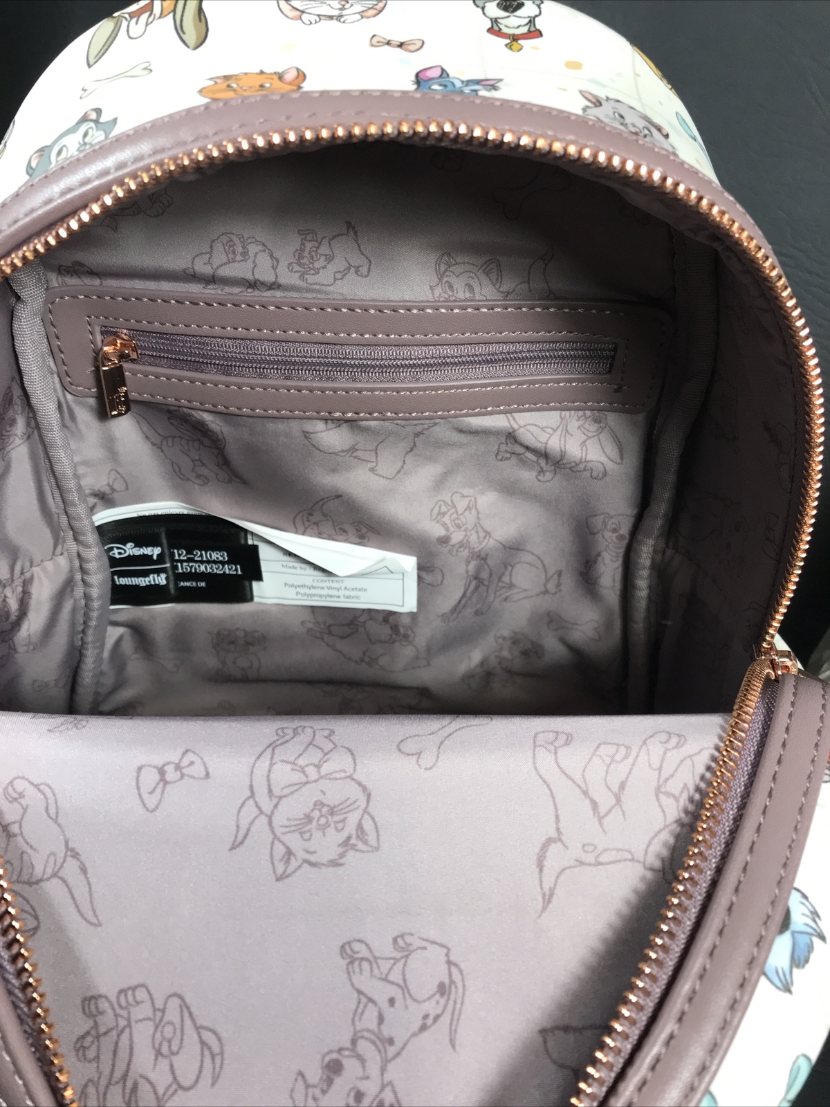 Loungefly Disney Pets AOP All Over Print Dog Cats Mini Backpack & Cardholder