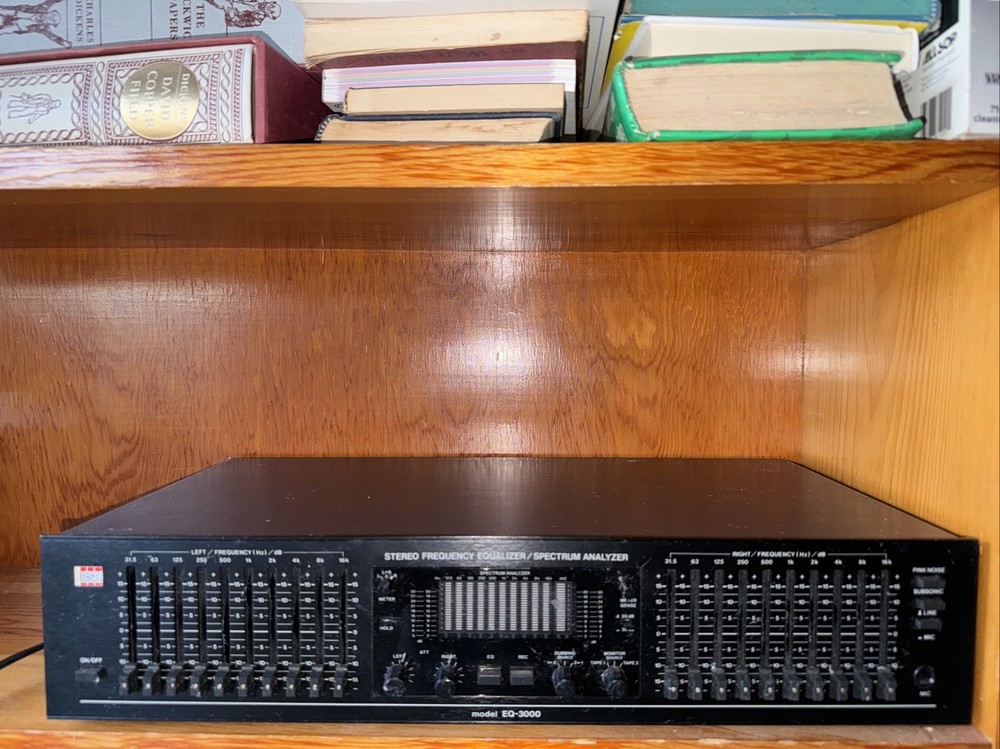 VINTAGE BSR Model EQ-3000 Stereo Frequency Equalizer Spectrum Analyzer-Tested