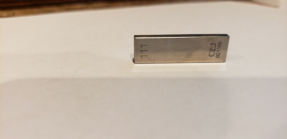 .111" CEJ Rectangular Steel Gage Gauge Block
