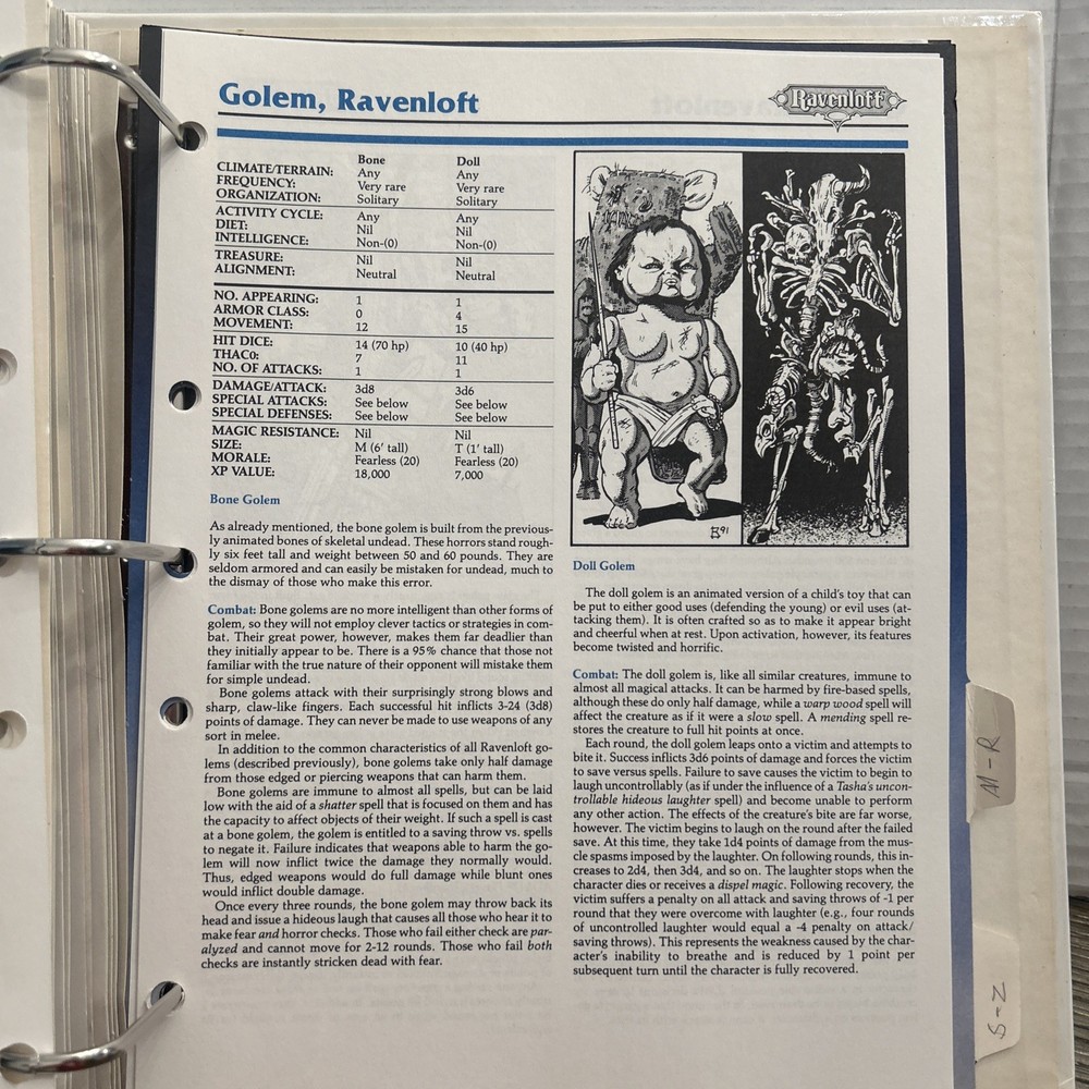 Monstrous Compendium Volume Two - AD&D 3-Ring Binder MC2