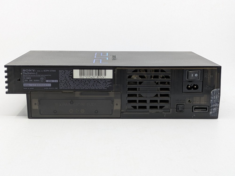 Sony PS2 ZEN BLACK Clear SCPH-37000 NTSC-J Console Tested Working w/ Controller