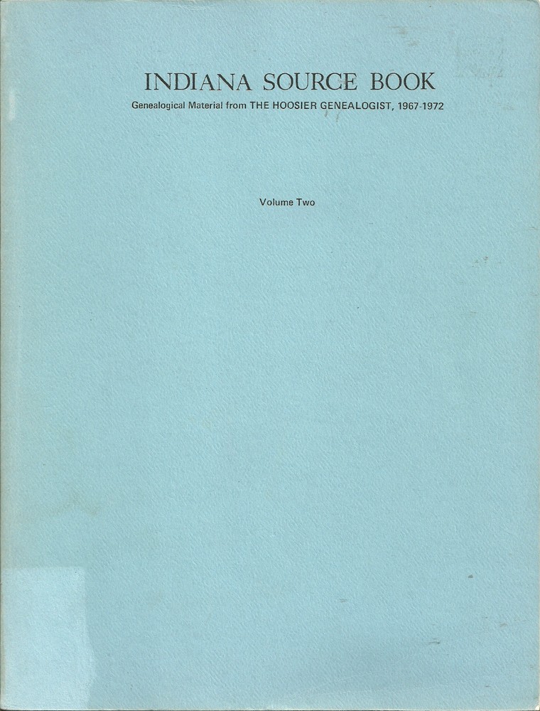 Indiana Source Book Volume 2, 1967-1972