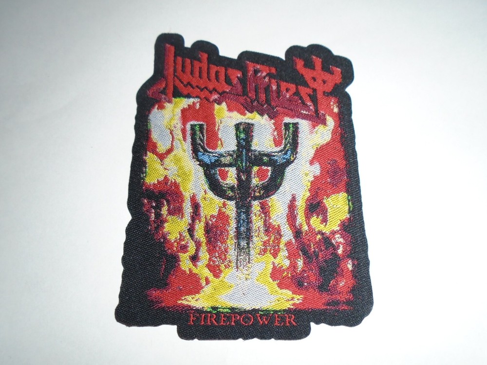 JUDAS PRIEST FIREPOWER WOVEN IRON ON PATCH
