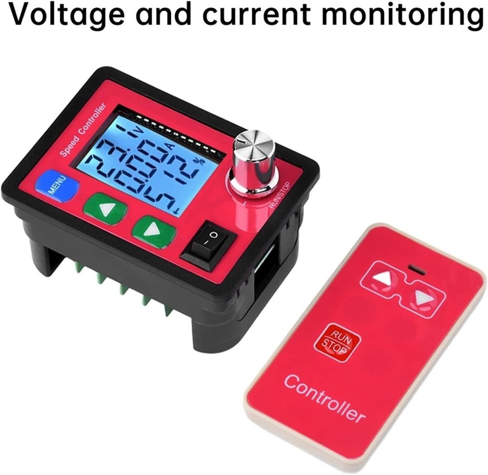 15A DC6-55V PWM Wireless Remote Intelligent DC Brush Motor Speed Controller US