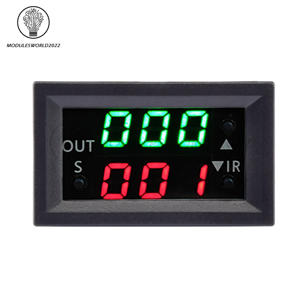 T2401-N DC12V Delay Dual Display Digital Time Relay Module Cycle Timer Control
