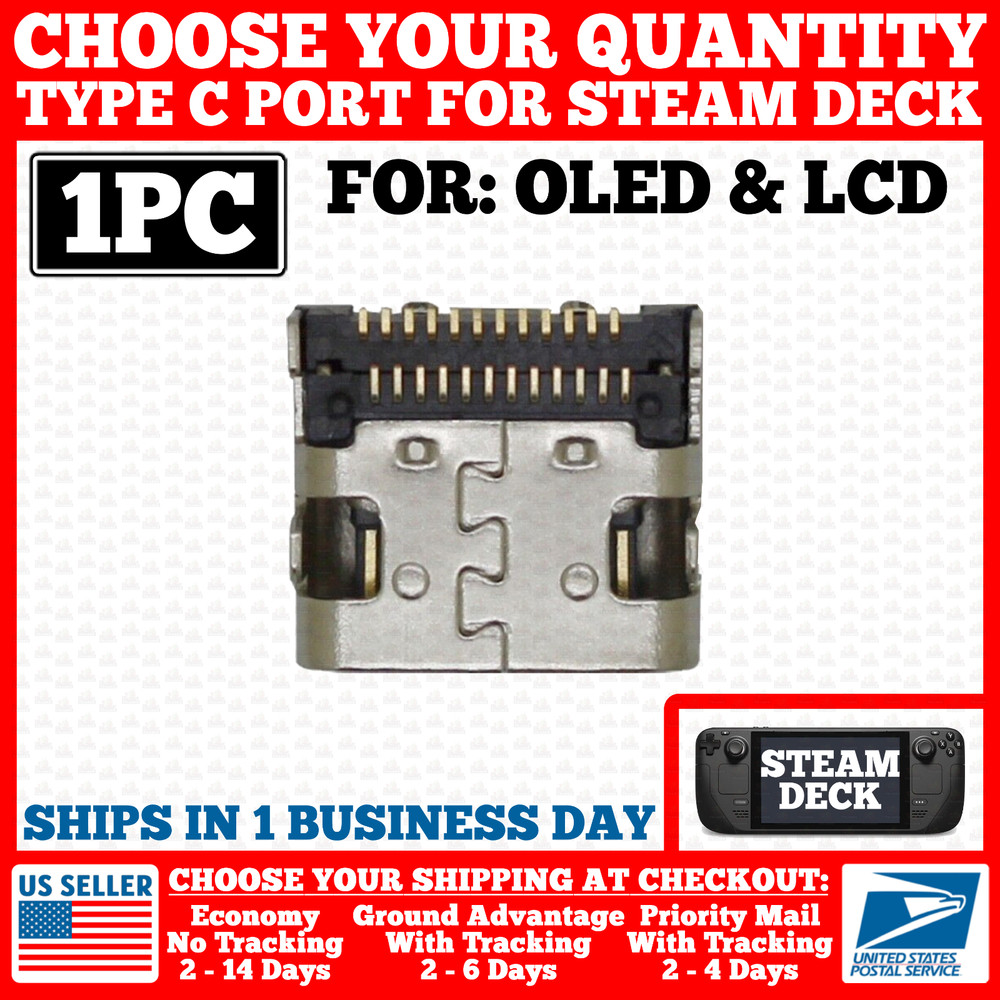 Charging Port For Valve Steam OLED/LCD Deck USB Type C Dock Socket Replacement