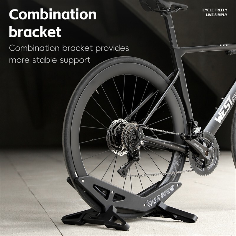 Adjustable Bicycle Stand Rack ABS MTB Road Bike Indoor Floor Parking Stand Black