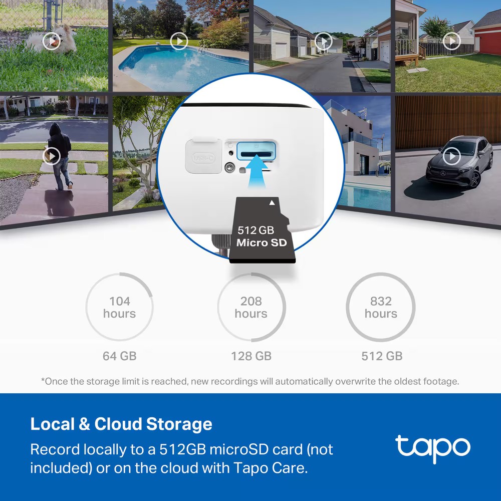 TP-Link - Tapo Solar-Powered Wireless Security Camera Kit with Live View, Wor...