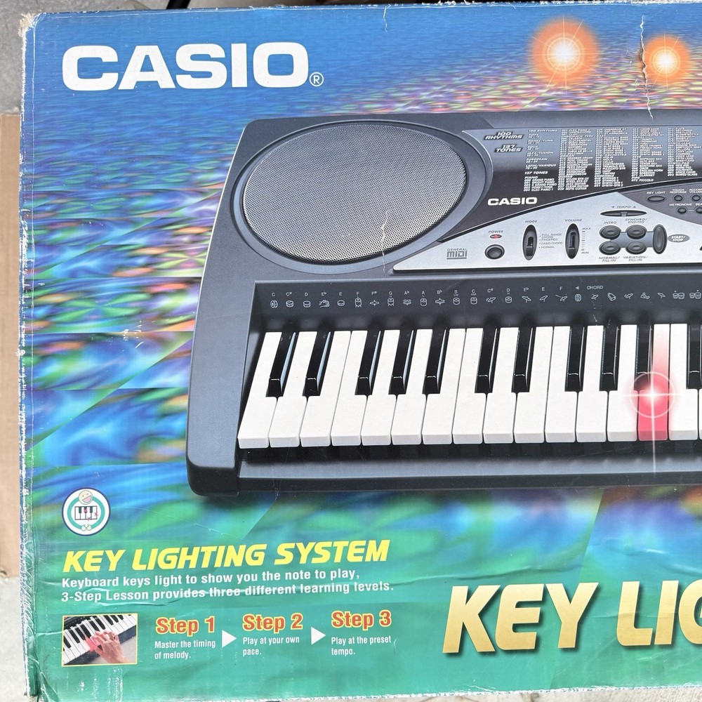 Casio LK-50 Touch Response Electronic Keyboard w Stand, AC, Original Box