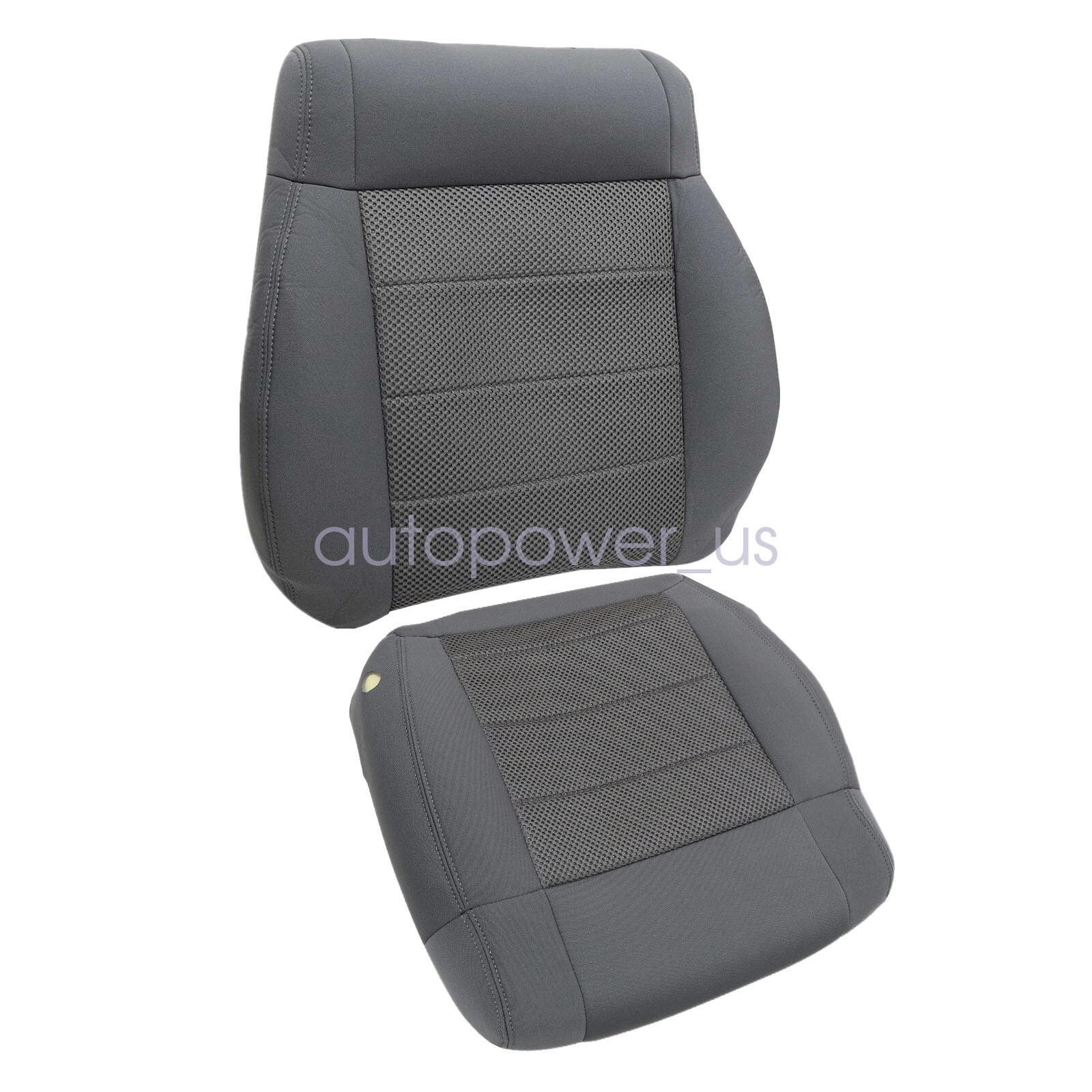 For 2008-2010 Jeep Wrangler Sahara Rubicon Front Cloth Seat Cover & Foam Cushion
