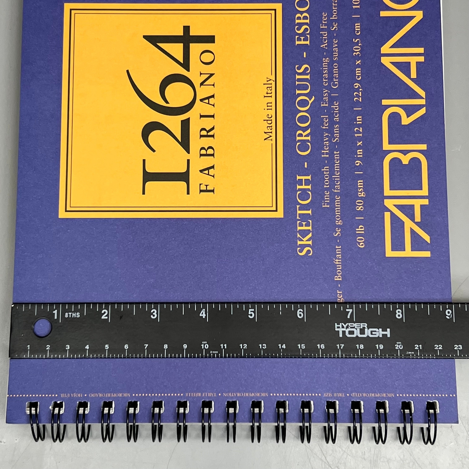 FABRIANO (5 PACK) I264 Sketch Paper Pads 9" x 12" ITALY 100 Sheets (500 TOTAL) W