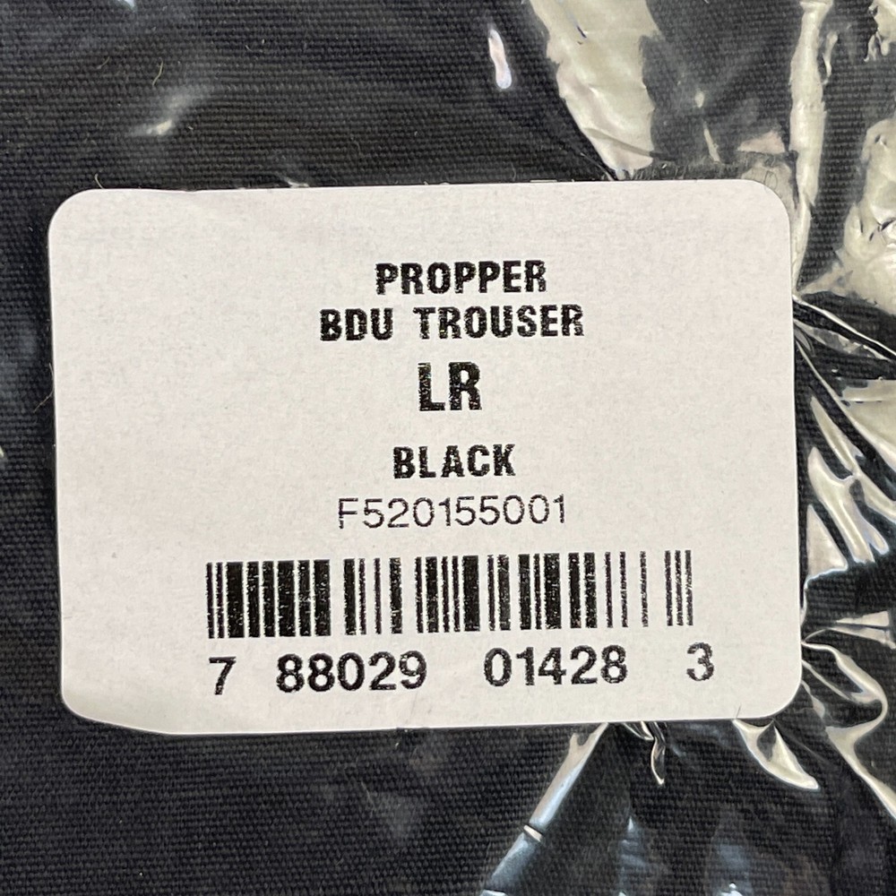 NEW BDU Propper Pants - Black - Large Regular