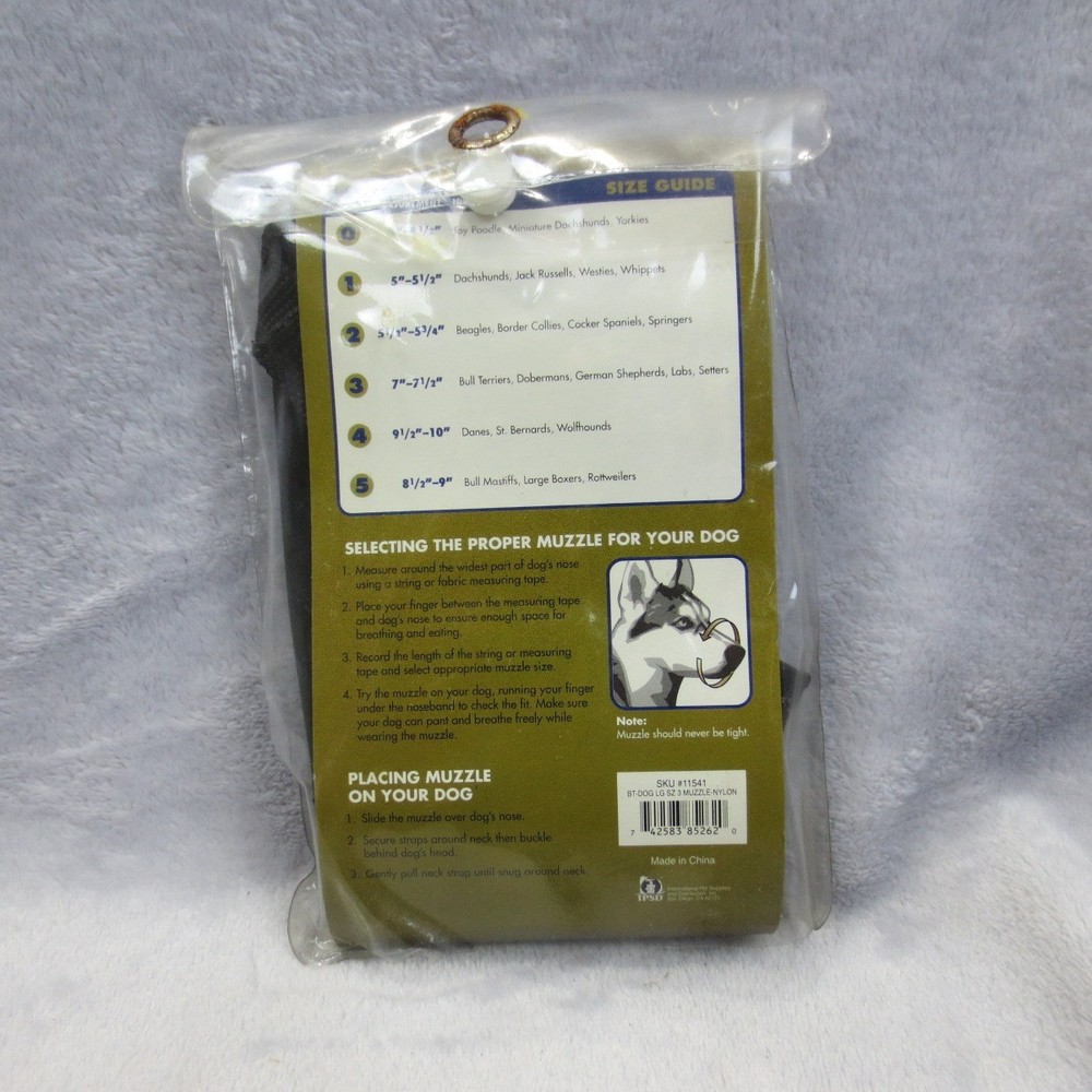 Basic Training IPSD Nylon Muzzle Size 3 Bull Terriers Doberman German Shepherds