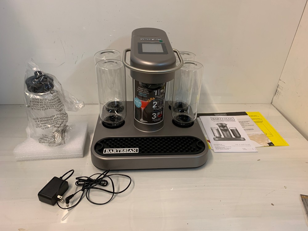 Bartesian Premium Cocktail Maker Model 55300 Silver Home Bar Drink Machine