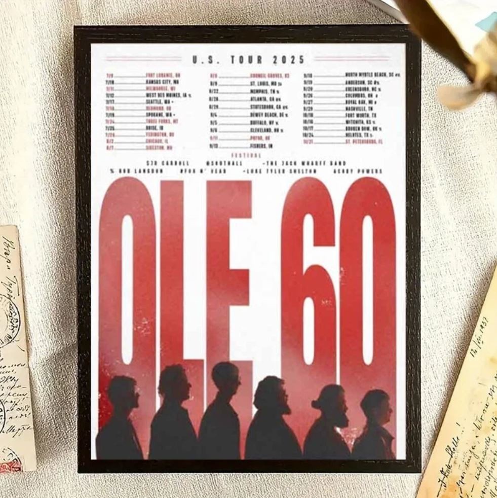 Ole 60 US Tour Dates 2025 poster, Custom Poster
