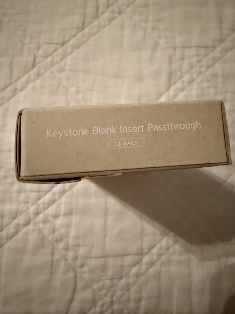 Ubiquiti Keystone Blank Insert Passthrough 12 Pack